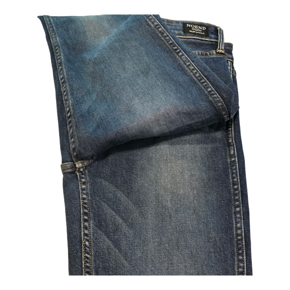 NoEnd Denim Jeans Womens Size 27 Blue Flare Mid-Rise Raw Hem Made in USA - Picture 9 of 16